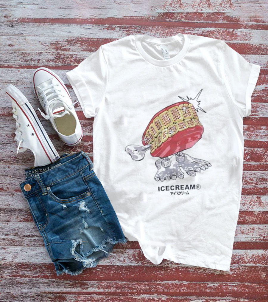 ICECREAM Chatterbox Teeth Walking Figure T-Shirt