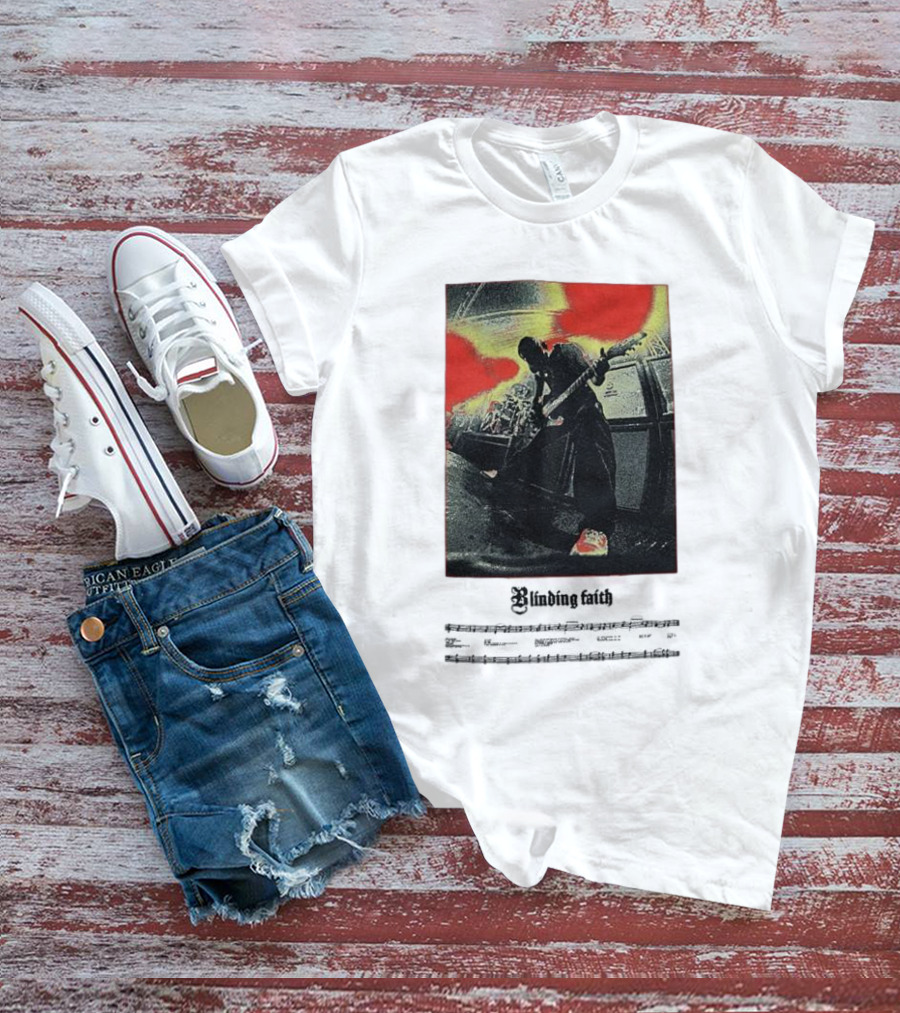 Knocked Loose Blinding Faith Live Performance With Sheet Music Overlay T-Shirt