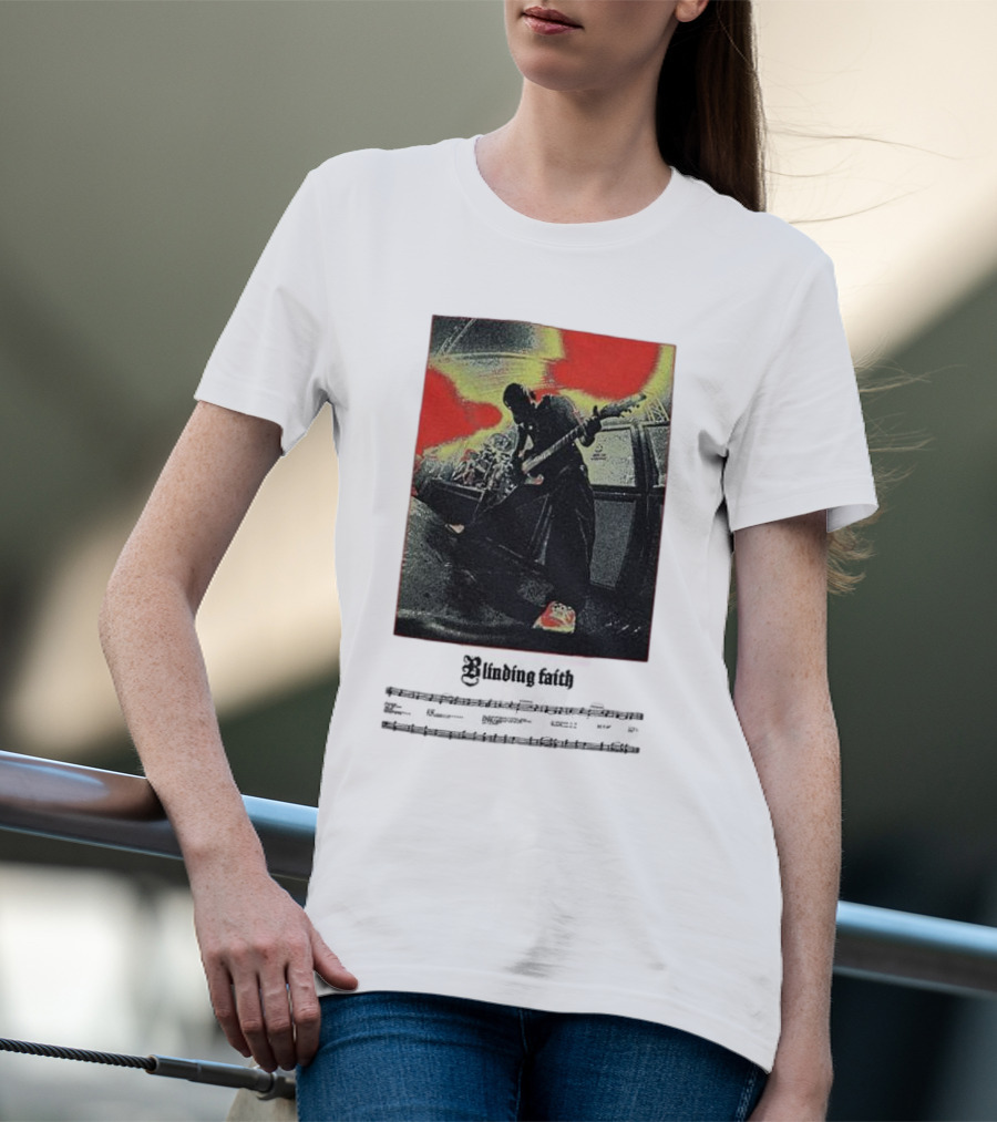Knocked Loose Blinding Faith Live Performance With Sheet Music Overlay T-Shirt