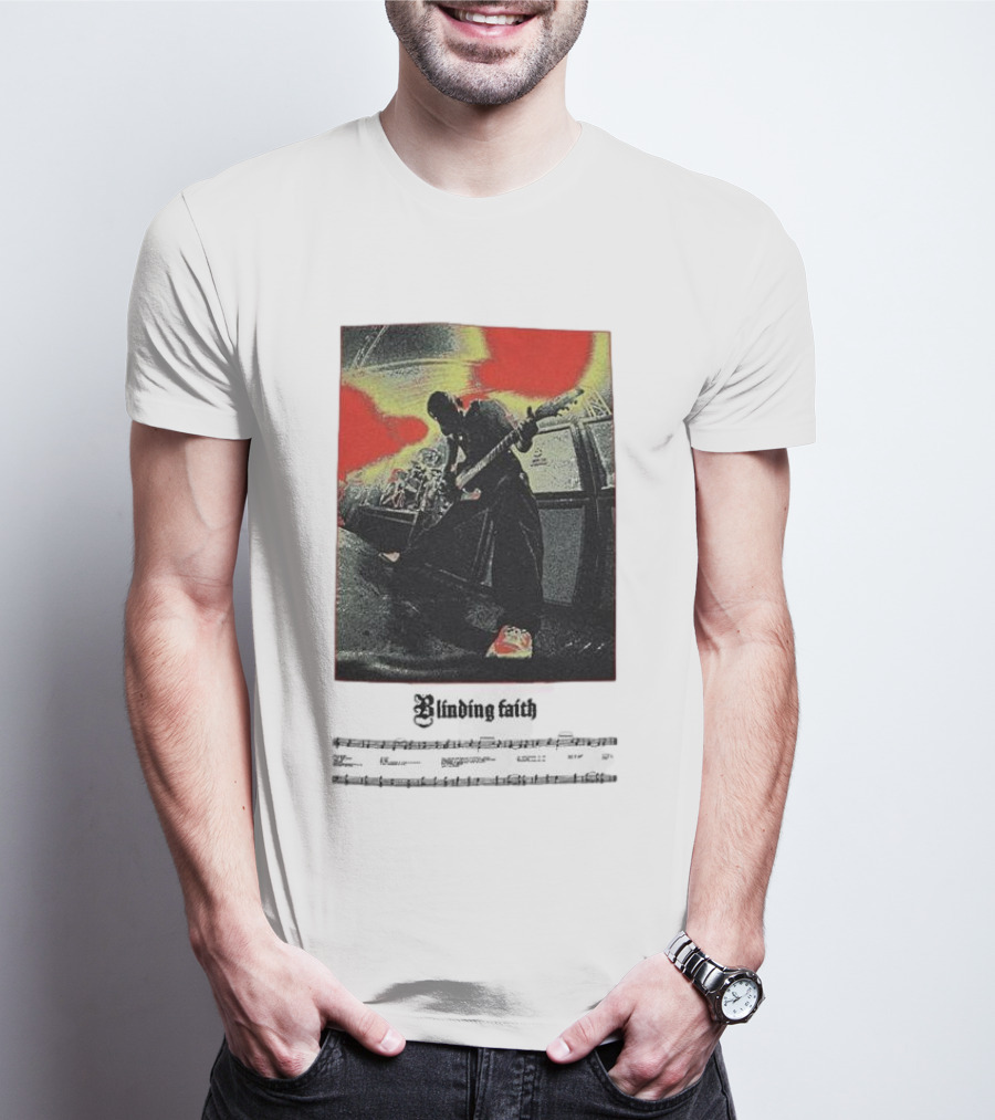 Knocked Loose Blinding Faith Live Performance With Sheet Music Overlay T-Shirt