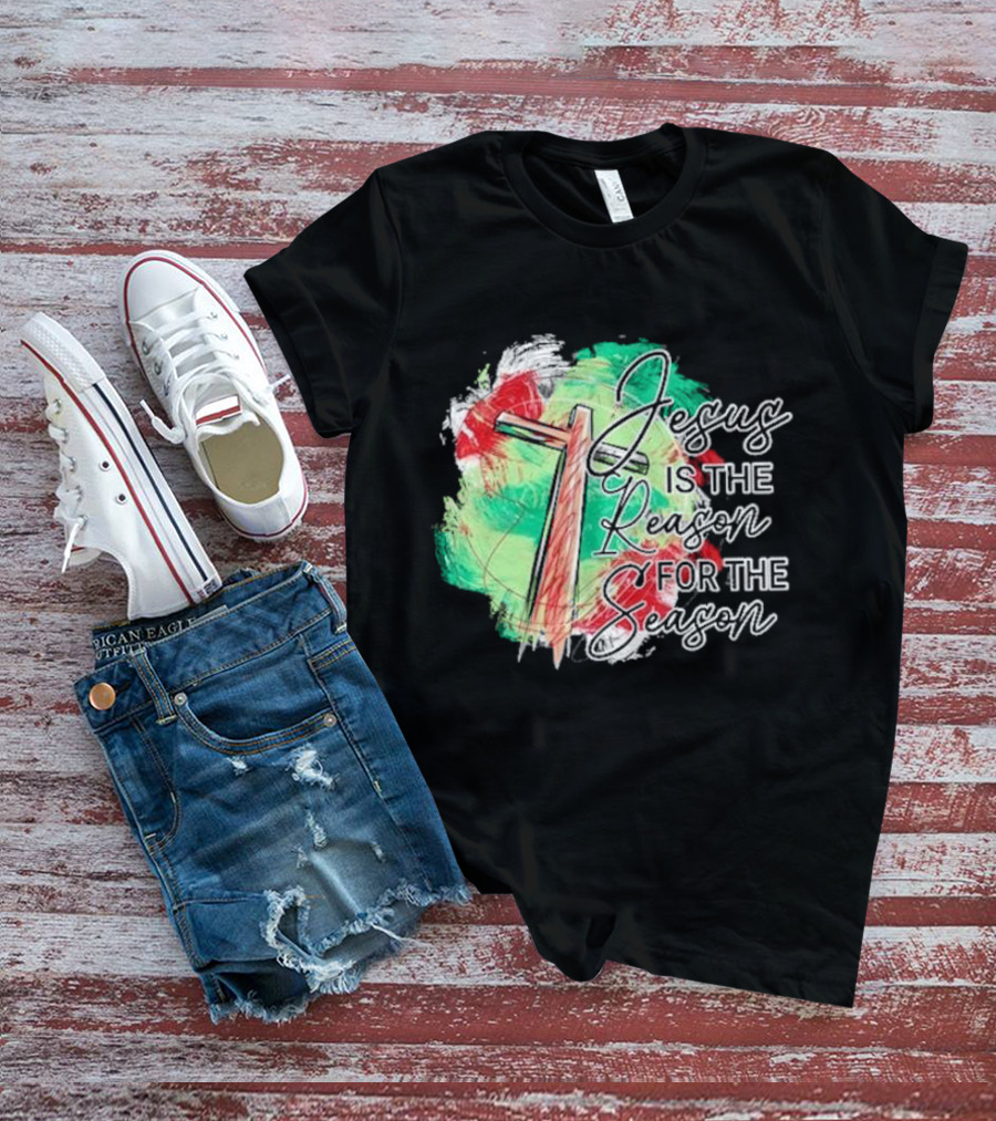 Jesus Is The Reason For The Season Christmas Cross T-Shirt