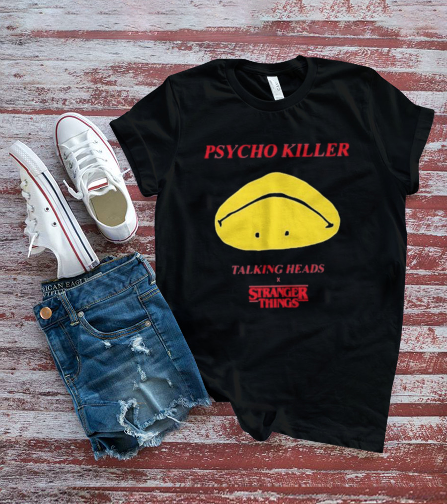 PSYCHO KILLER TALKING HEADS X STRANGER THINGS YELLOW T-Shirt