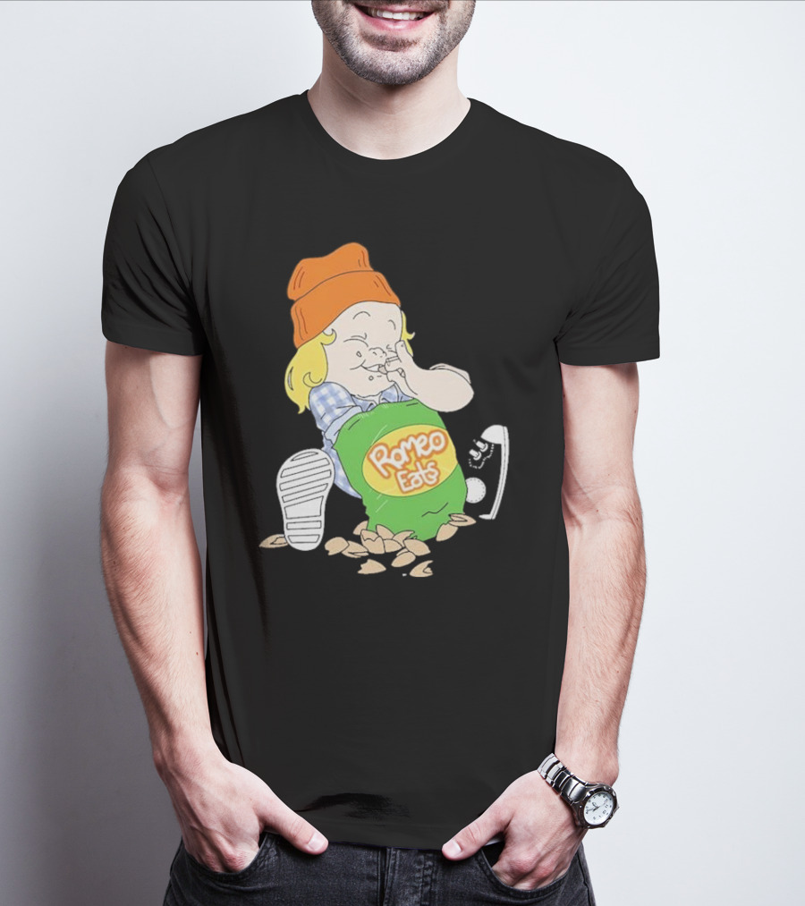 Romeo Eats Almonds Bag Toddler Sneaker Orange Hat T-Shirt
