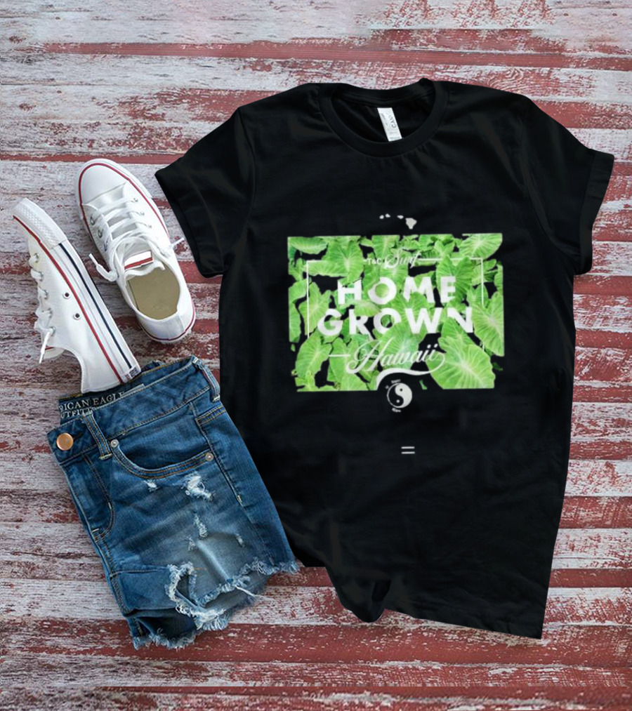 T&C Surf Homegrown Hawaii Yin Yang Tropical Leaves T-Shirt