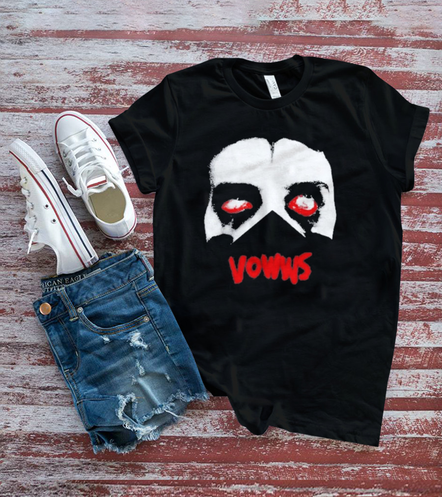 Vowwsband Vowws Red Eyes Hollow Face T-Shirt