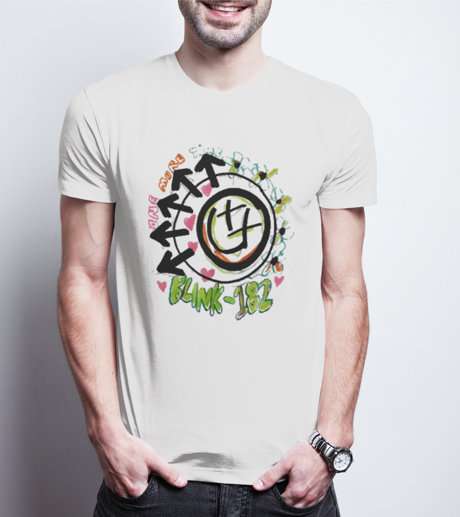Blink-182 One More Time Graffiti Arrows And Hearts T-Shirt