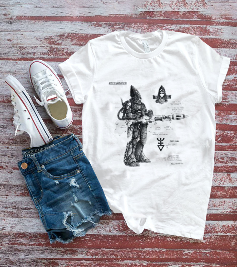 Dark Reaper Aspect Warriors Craftworlds Diagram Details T-Shirt