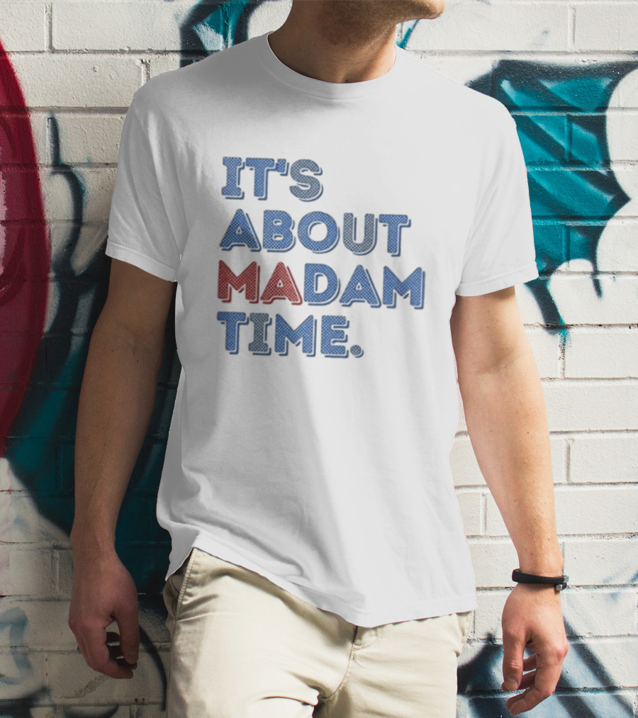 Lizzo It’s About Madam Time Retro Style Blue And Red Text T-Shirt