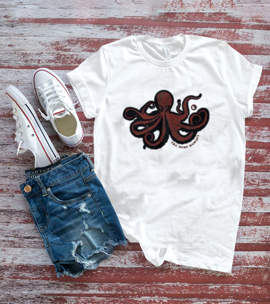 Octopus T&C Surf Hawaii Ocean Adventure T-Shirt