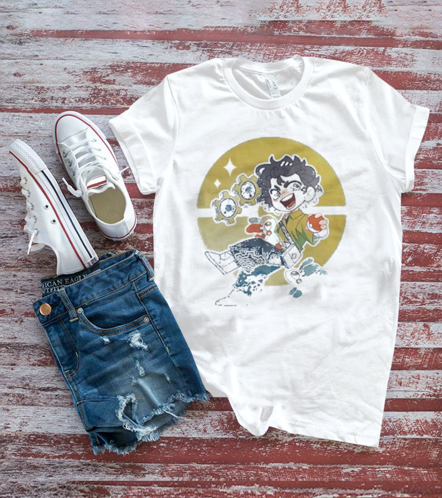 Snifferish Pokemon Trainer With Pokeball And Gears T-Shirt