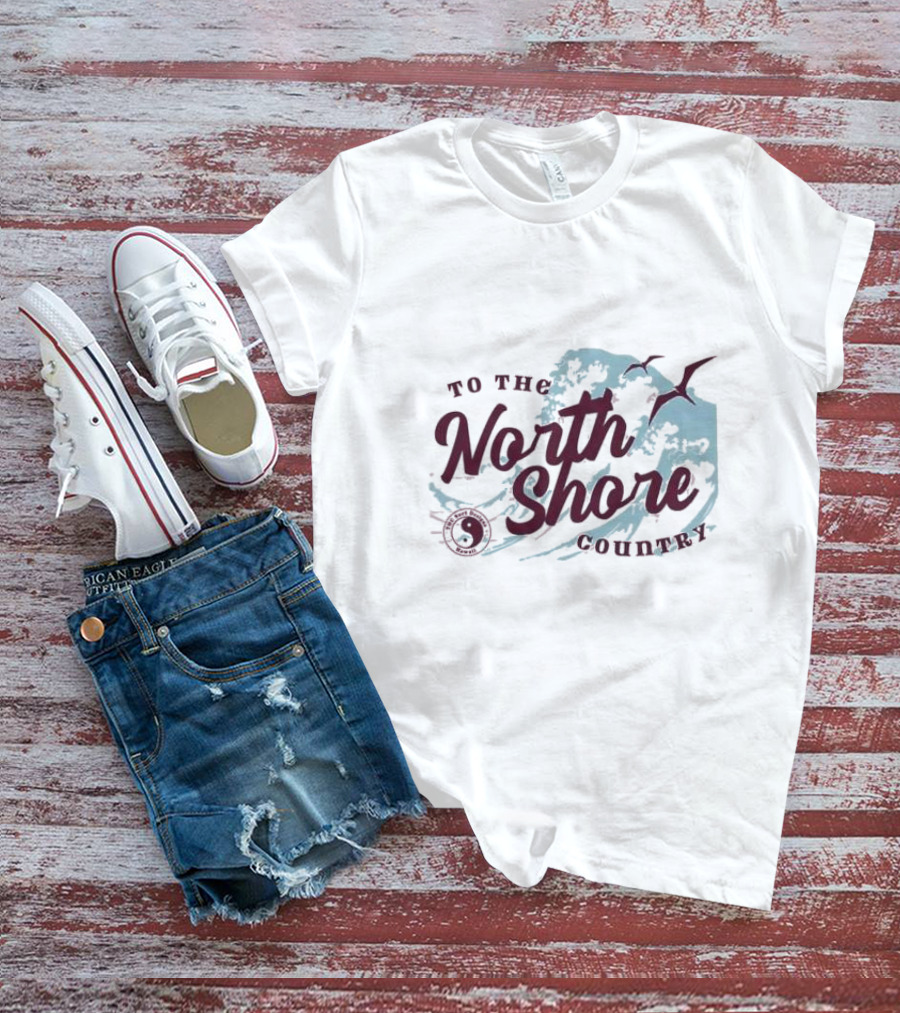 To The North Shore Country Yin Yang Wave Seagulls T-Shirt