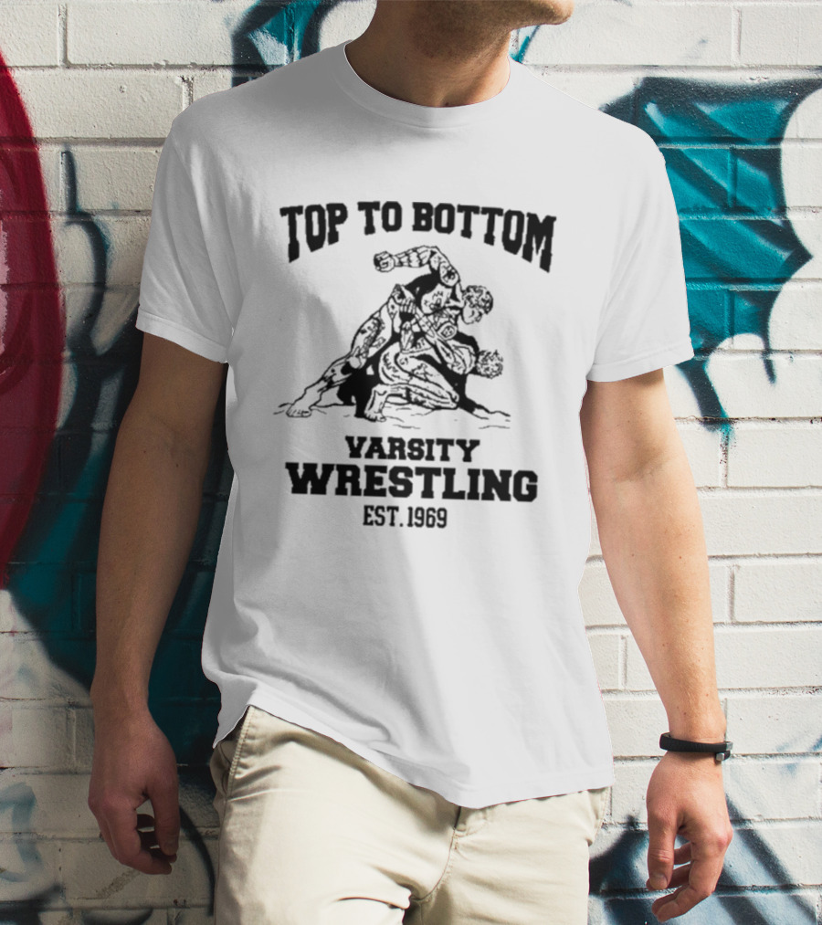 Top To Bottom Varsity Wrestling Est. 1969 Vintage Wrestling T-Shirt