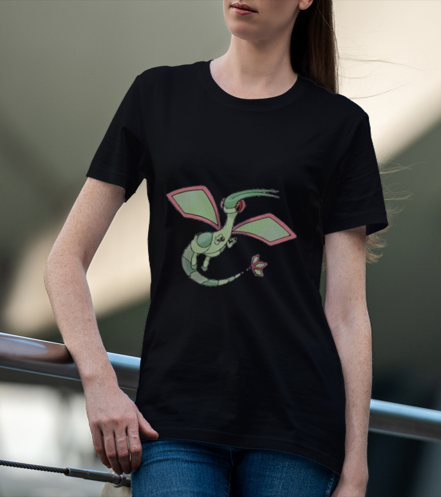 Man Flygon Pokemon Anime Creature Fantasy Winged Character T-Shirt
