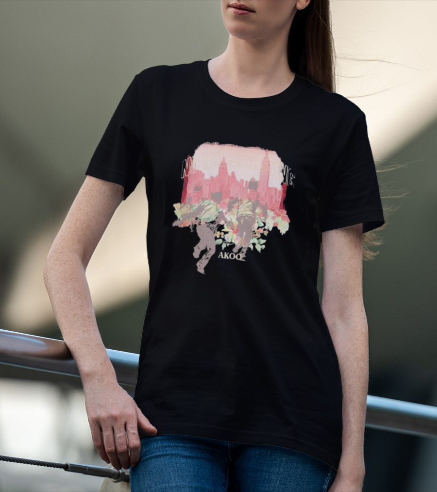 No Trespassing Akoo Urban Skyline Floral Run T-Shirt