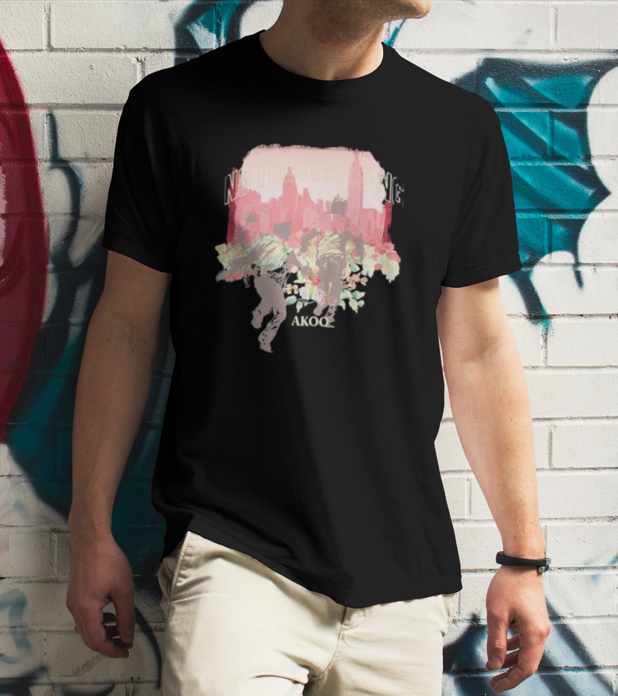 No Trespassing Akoo Urban Skyline Floral Run T-Shirt