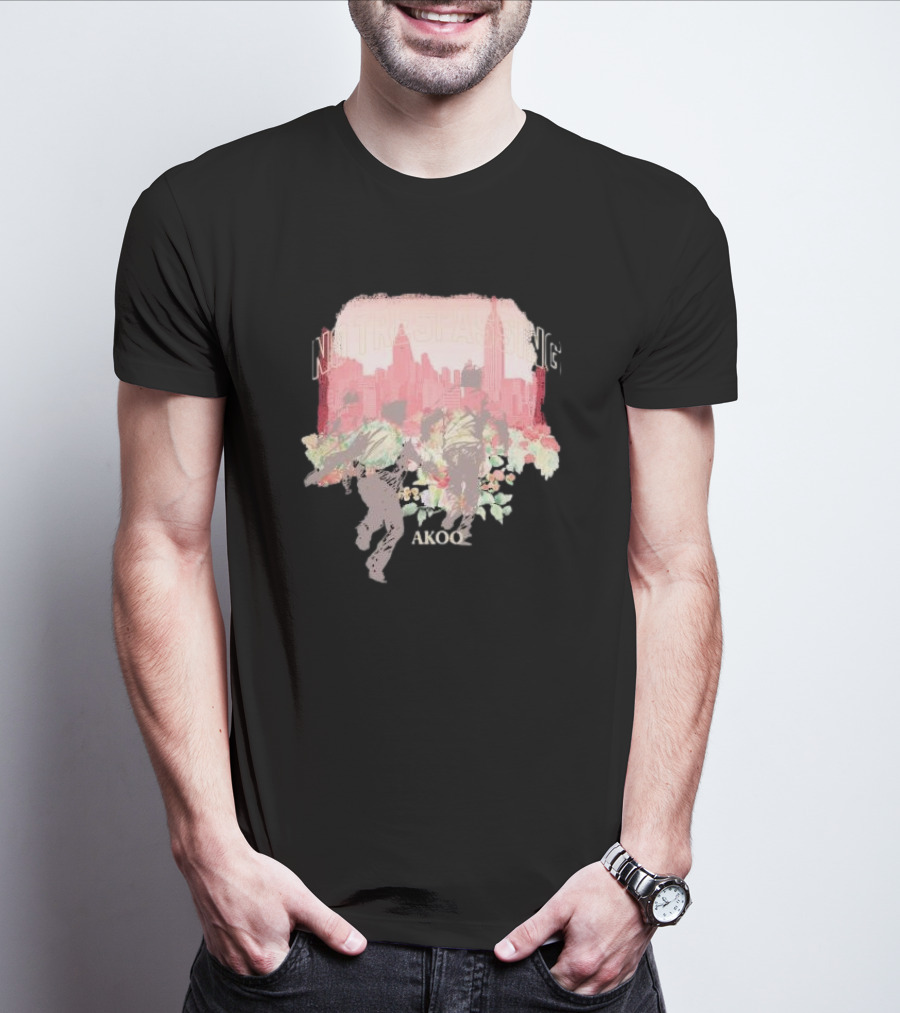 No Trespassing Akoo Urban Skyline Floral Run T-Shirt