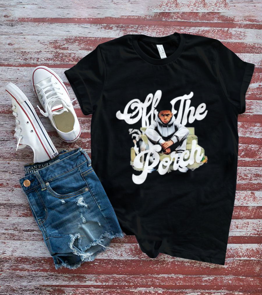 Off The Porch Hoodie Dog Boy Sitting T-Shirt