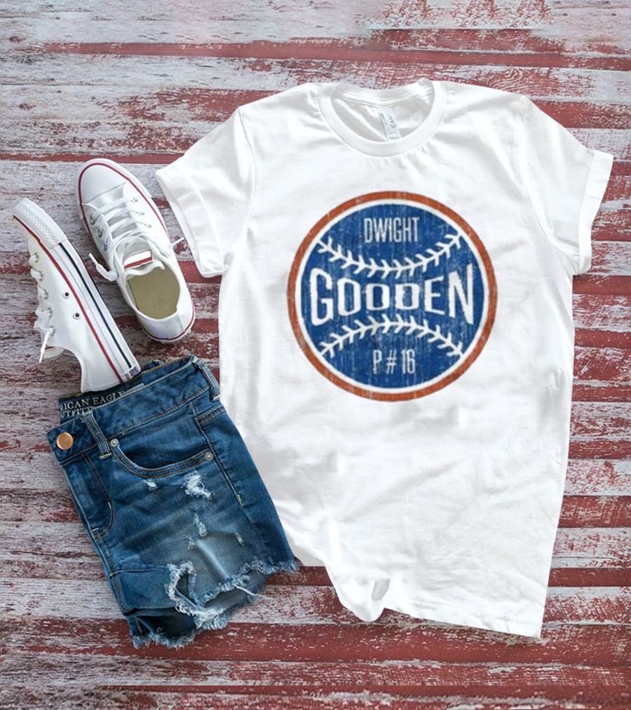 Dwight Gooden P #16 Baseball Vintage Circle T-Shirt