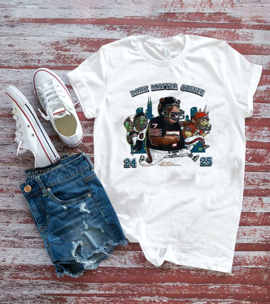 Monsters Of The Midway Dark Matter Coffee Chicago Football Fantasy Creatures 24 25 T-Shirt