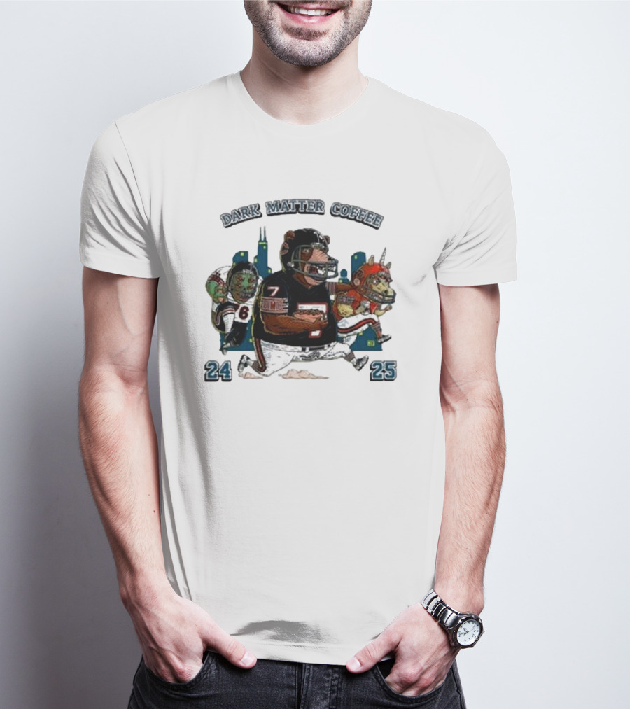 Monsters Of The Midway Dark Matter Coffee Chicago Football Fantasy Creatures 24 25 T-Shirt