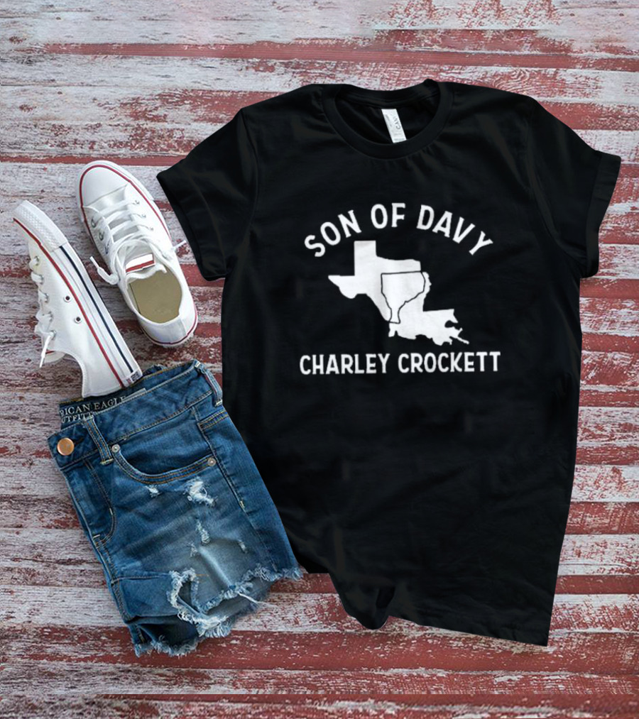 Son Of Davy Charley Crockett Texas Map T-Shirt