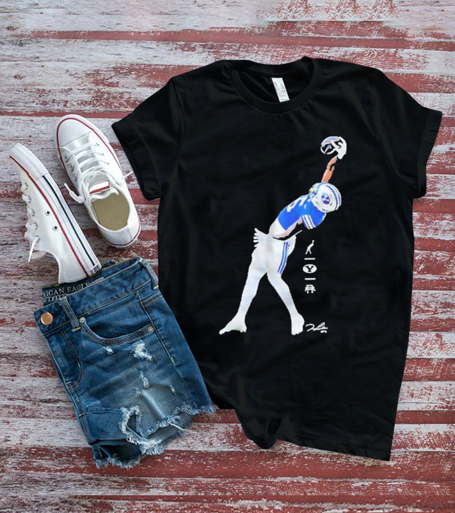 Darius Lassiter BYU Cougars Football Leaping Catch Highlight T-Shirt