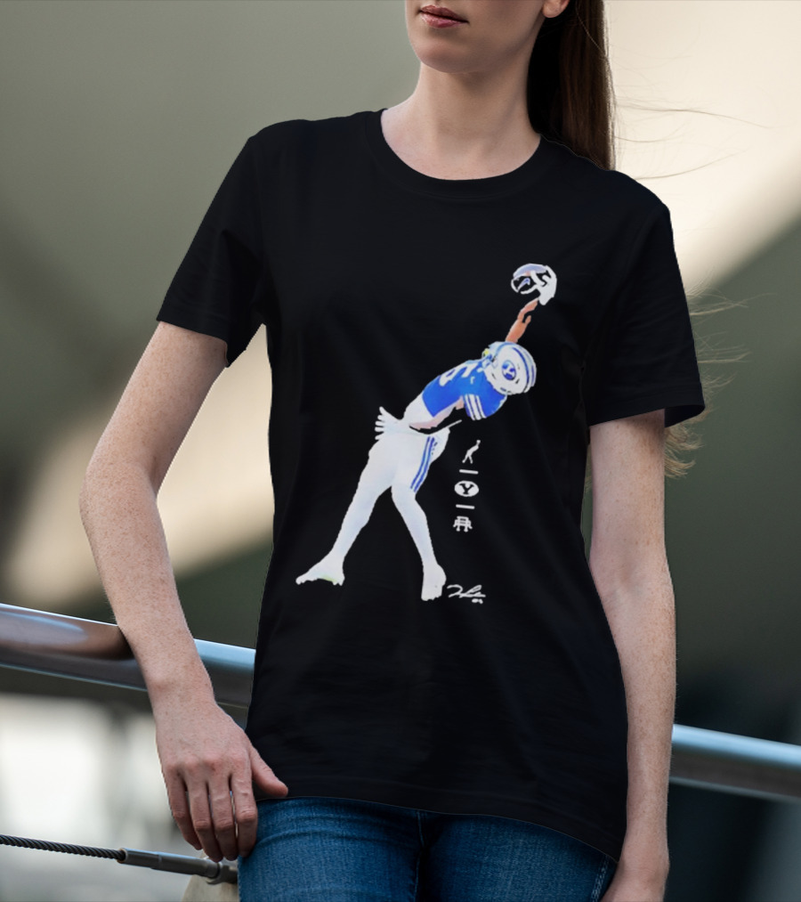 Darius Lassiter BYU Cougars Football Leaping Catch Highlight T-Shirt