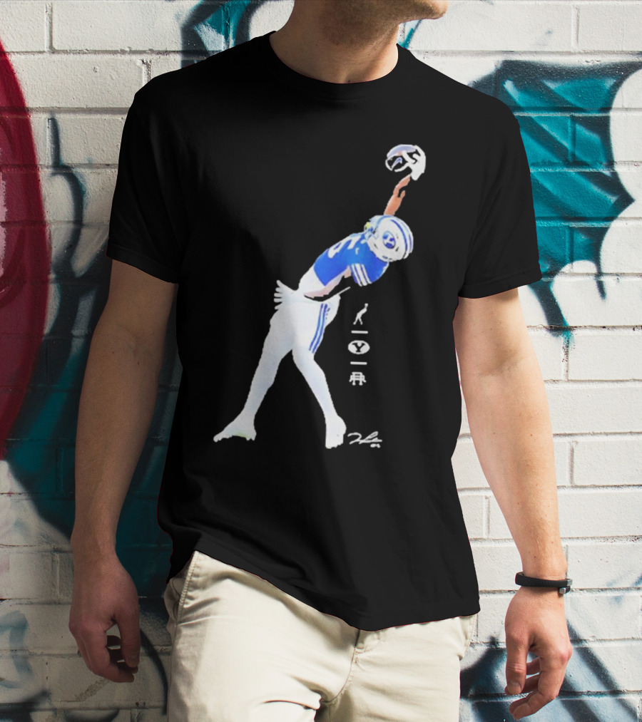 Darius Lassiter BYU Cougars Football Leaping Catch Highlight T-Shirt