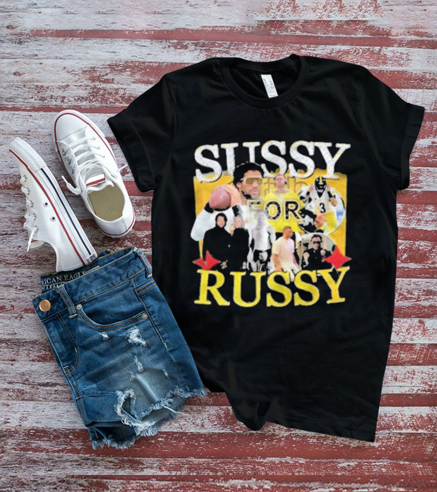 Sussy For Russy Football Photos Collage T-Shirt