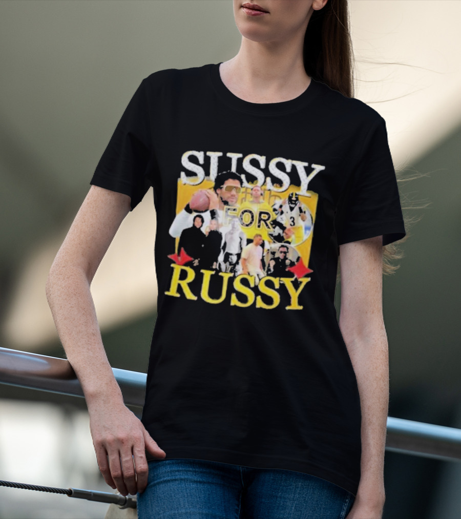Sussy For Russy Football Photos Collage T-Shirt