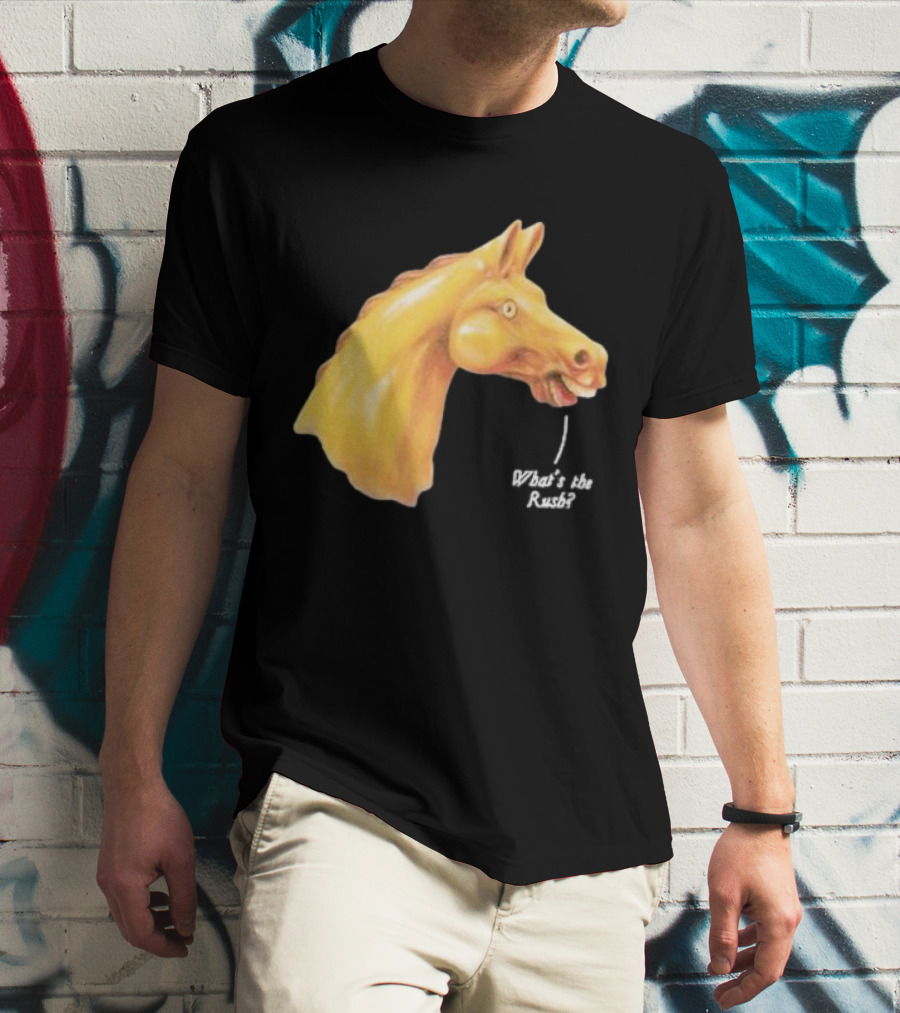 What's The Rush We Live In Time Carousel Horse T-Shirt