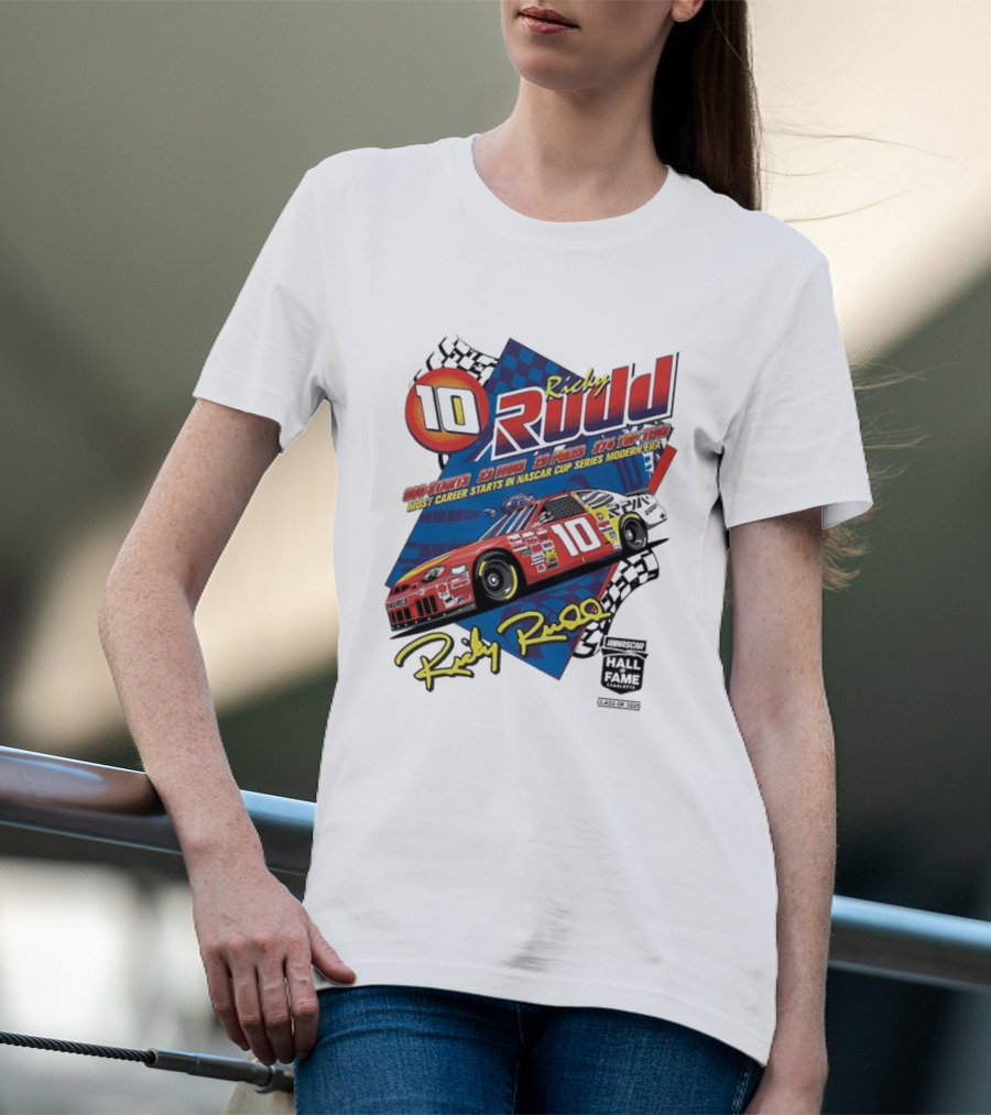Ricky Rudd 2025 NASCAR Hall Of Fame Inductee 906 Starts 23 Wins 29 Top 5s 48 Top 10s Most Career Starts In NASCAR Cup Series Modern Era T-Shirt