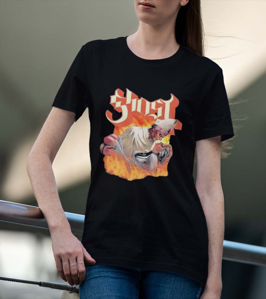 Ghost Nihil Embracing Flames T-Shirt