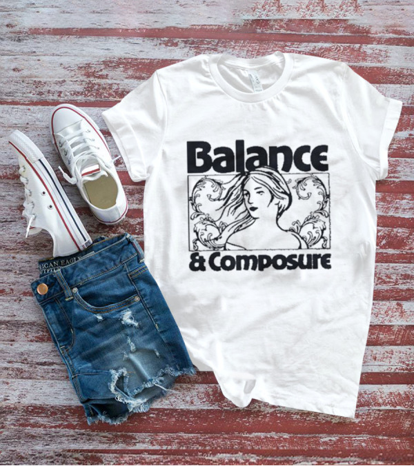 Balance And Composure Wyis Woman With Flowing Hair And Ornamental T-Shirt