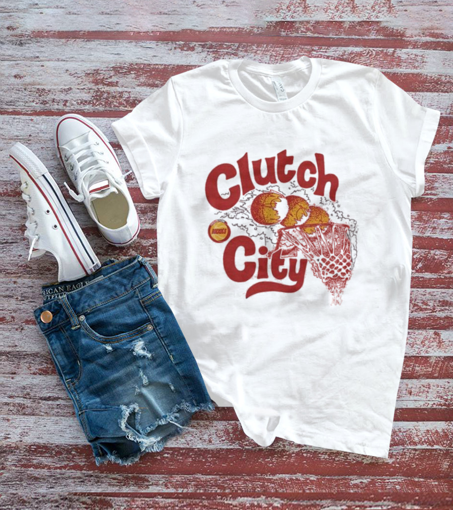 Houston Rockets Clutch City Nostalgia Burst Basketball Net T-Shirt