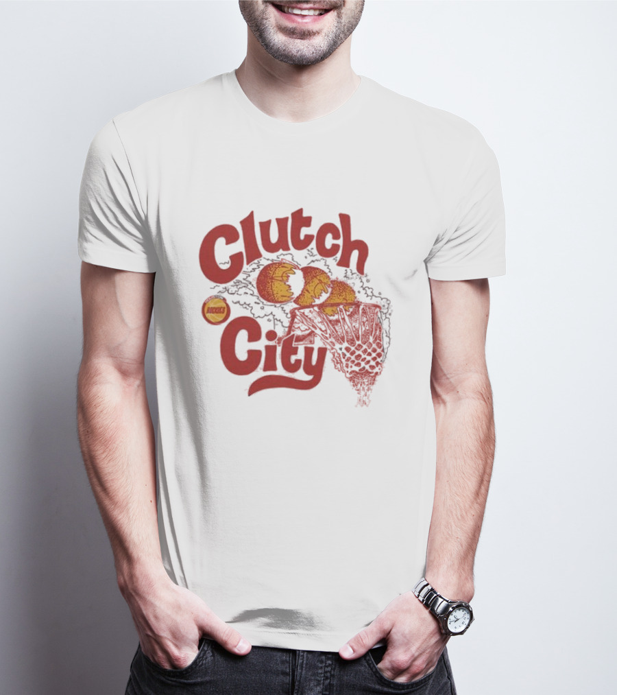 Houston Rockets Clutch City Nostalgia Burst Basketball Net T-Shirt