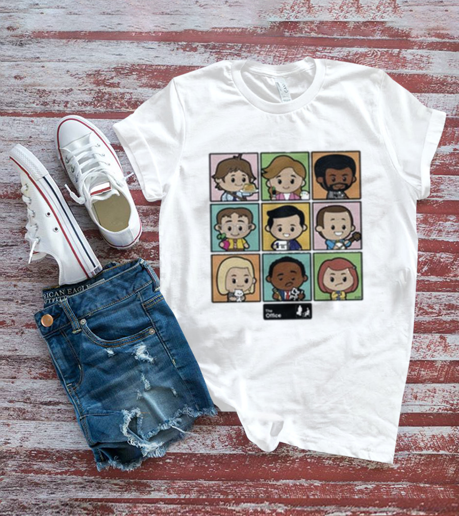 The Office Characters Cartoon Grid Toddler T-Shirt