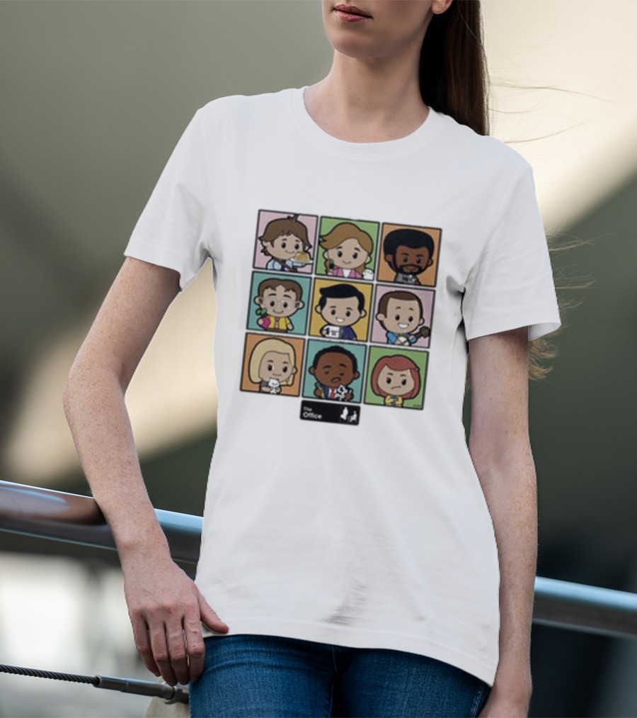 The Office Characters Cartoon Grid Toddler T-Shirt