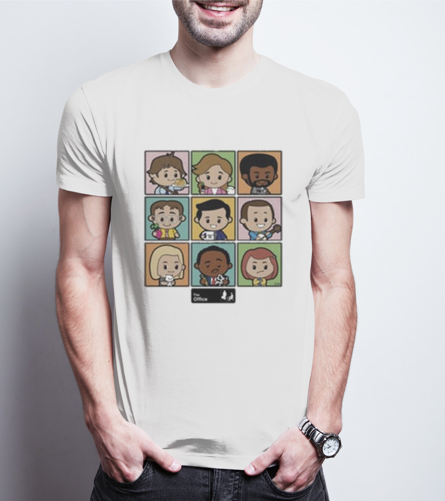 The Office Characters Cartoon Grid Toddler T-Shirt