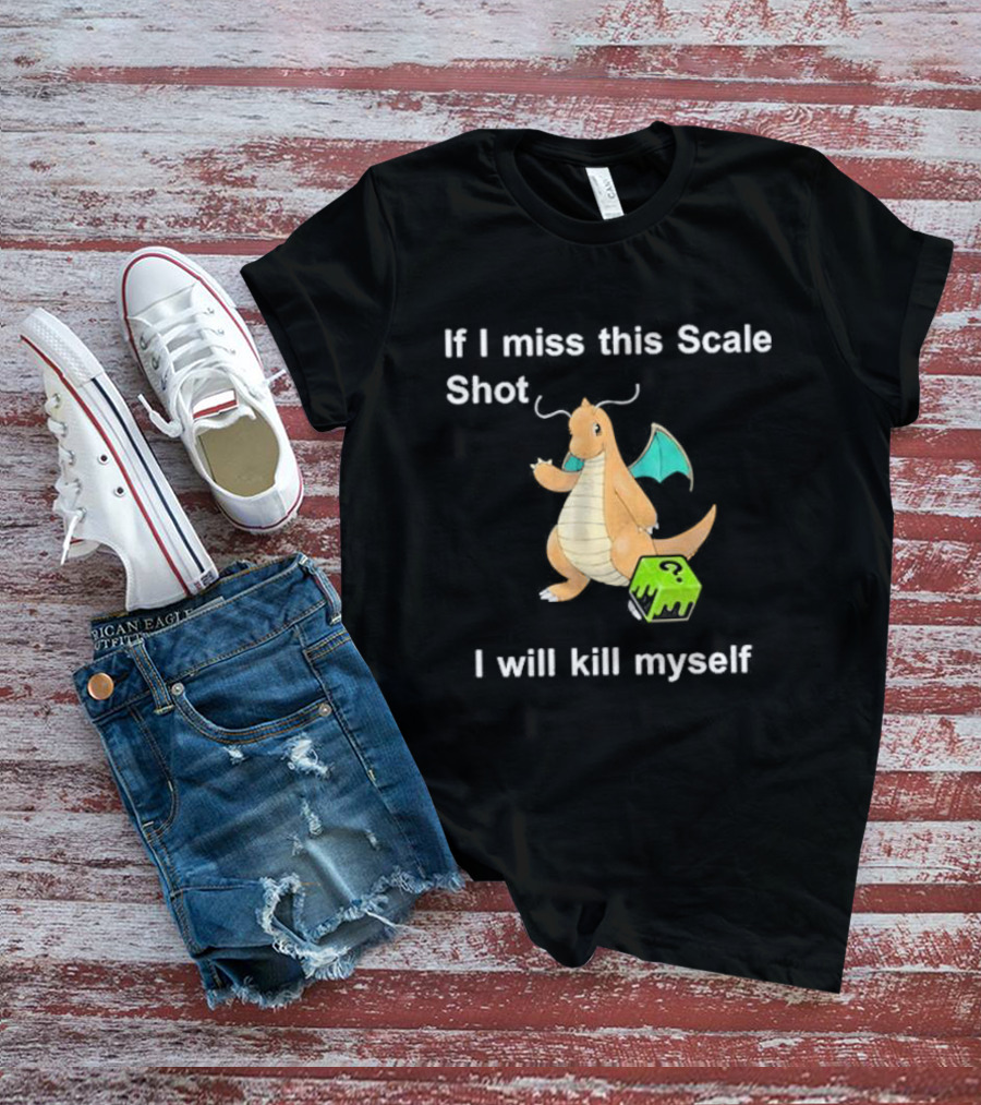 Justin Unironicpanda If I Miss This Scale Shot I Will Kill Myself Dragonite Minecraft Block T-Shirt