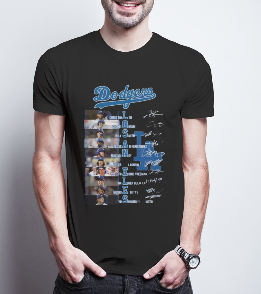 Dodgers Chris Taylor Shohei Ohtani Will Smith Los Angeles Freddie Freeman Mookie Betts Signatures T-Shirt