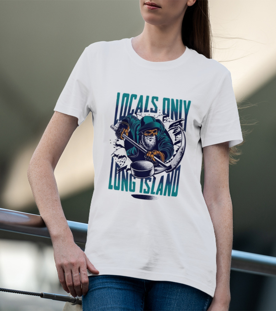 Locals Only Long Island Reaper Hockey Stick Scythe T-Shirt