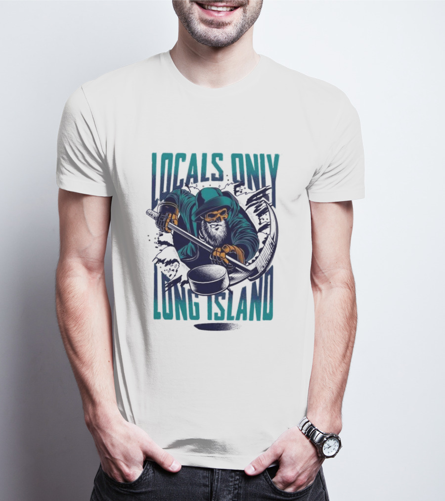 Locals Only Long Island Reaper Hockey Stick Scythe T-Shirt