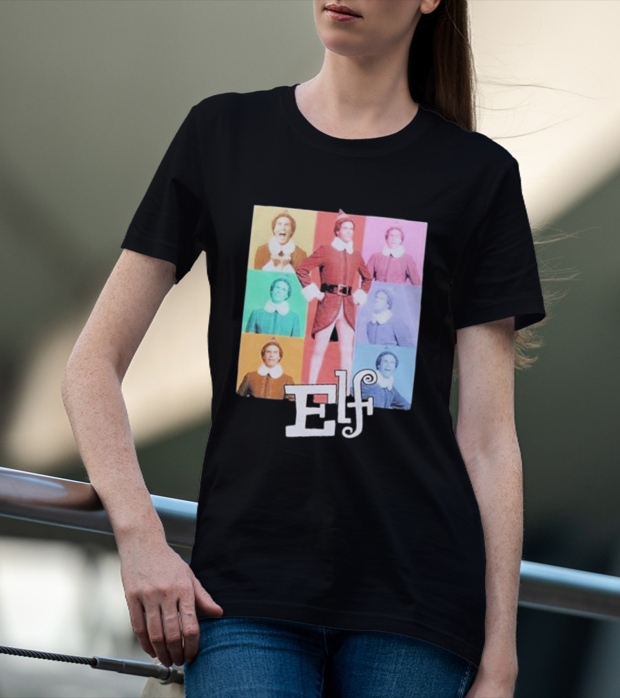 Elf Colorful Pop Art Collage T-Shirt