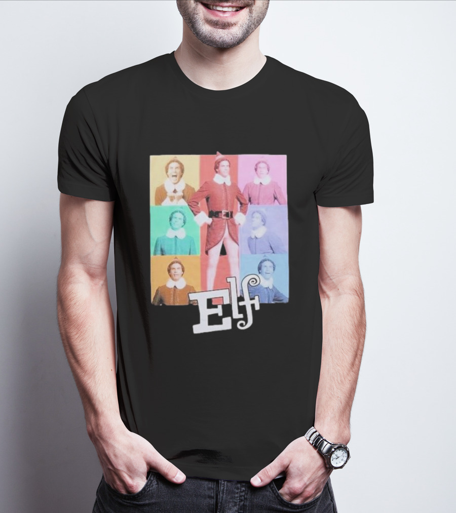 Elf Colorful Pop Art Collage T-Shirt