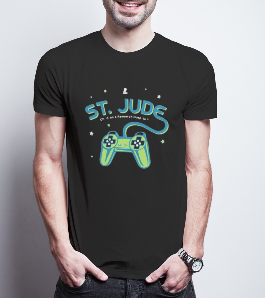 ST. JUDE Children's Research Hospital Gaming Controller Stars T-Shirt