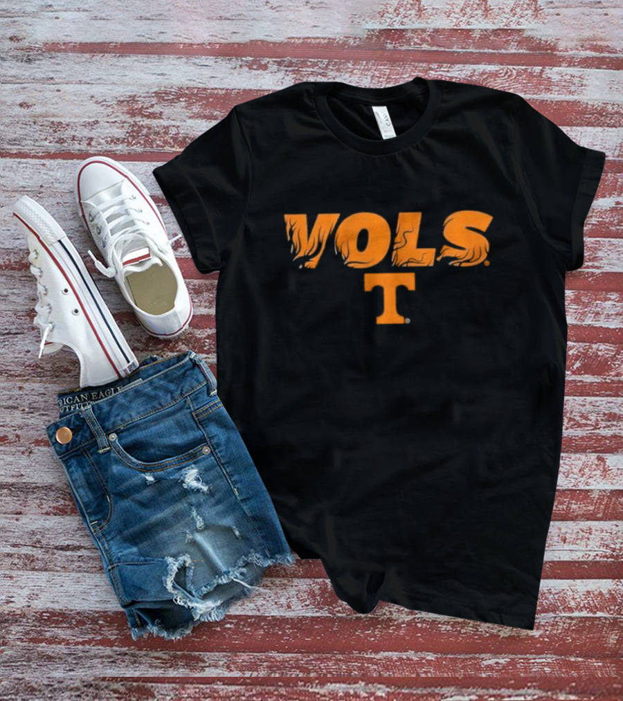 Vols Tennessee Volunteers Football Dark Mode T-Shirt