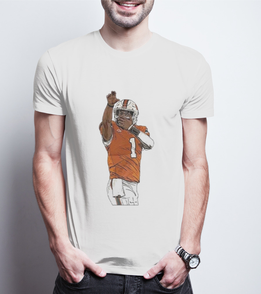 Cameron Ward Washington State Cougars Football Action Pose T-Shirt