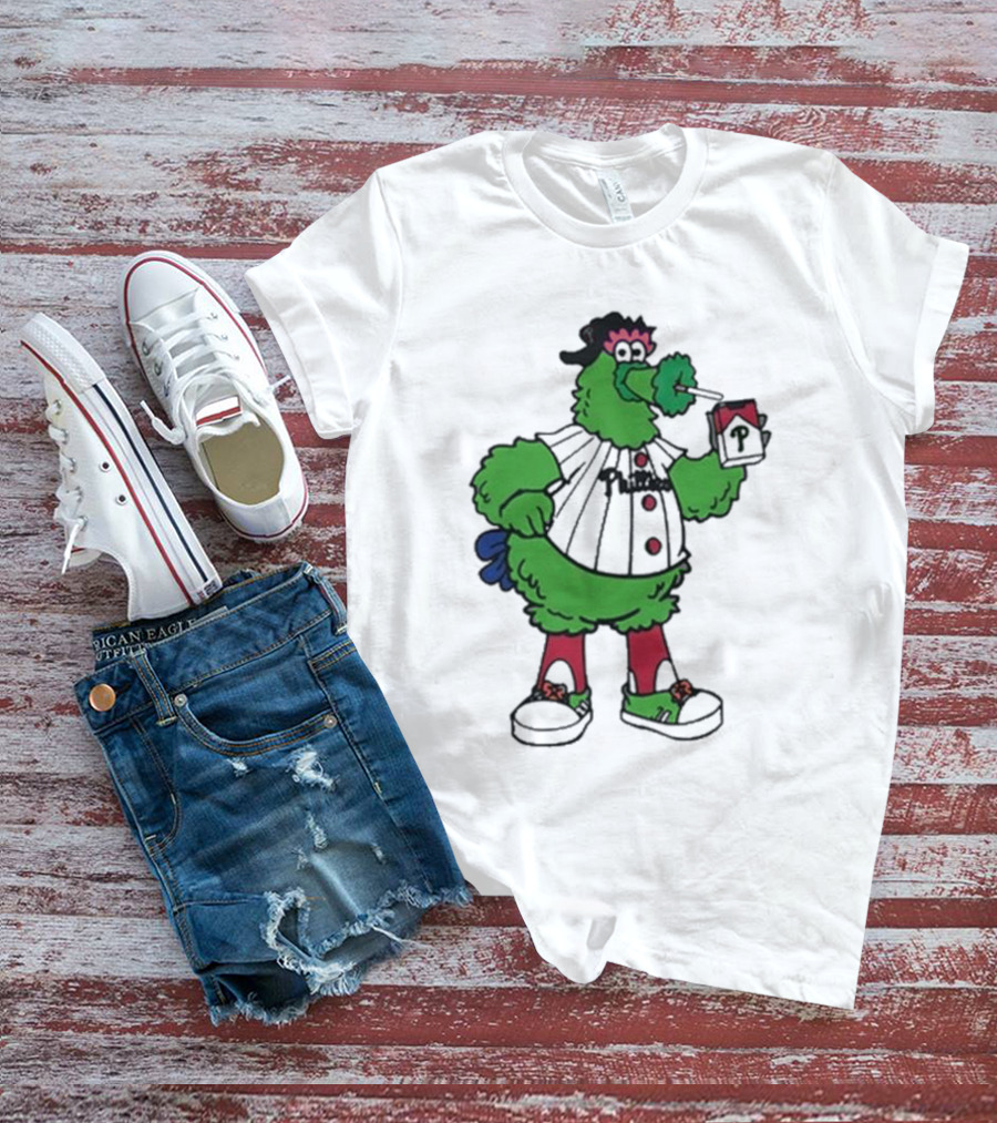 Philadelphia Phillies Mascot Smoking Pirate T-Shirt