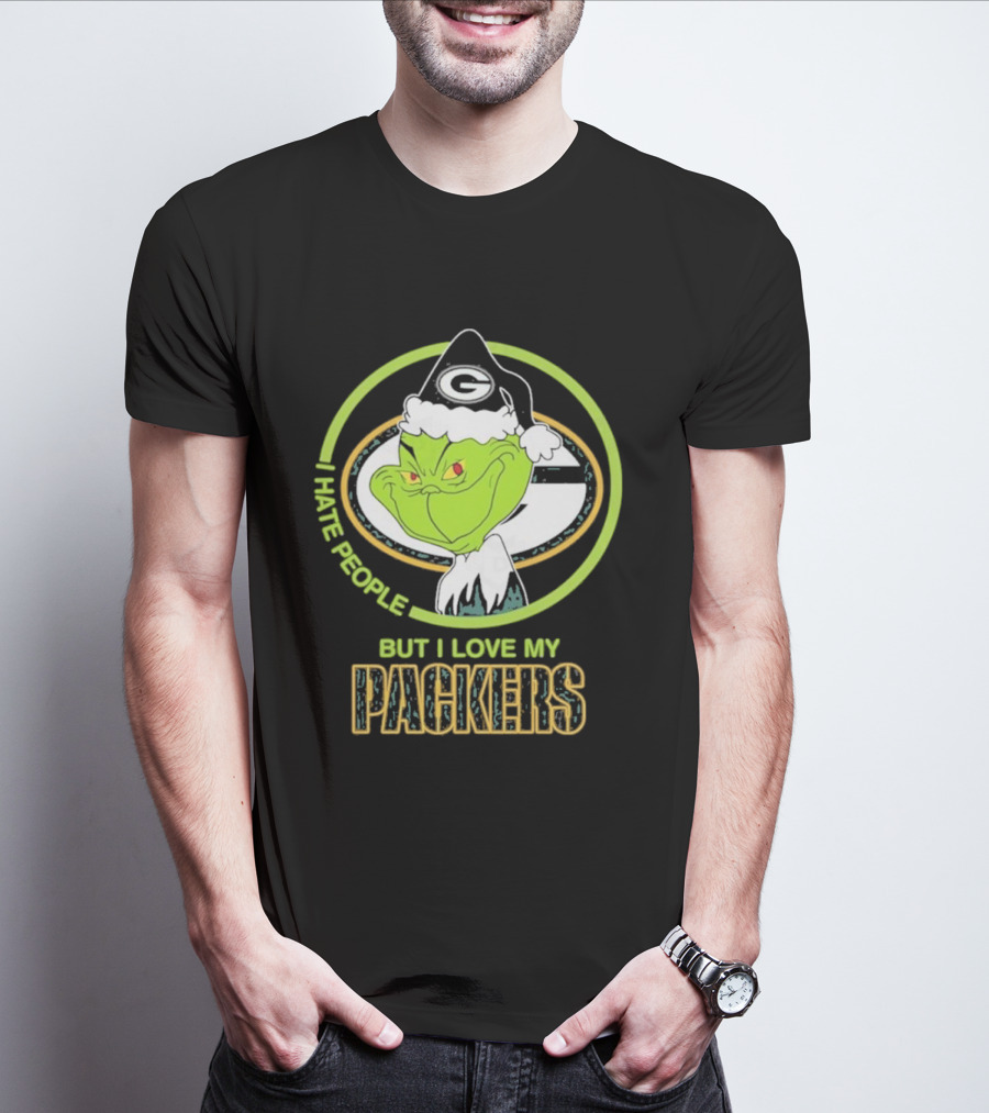 Green Bay Packers Grinch I Hate People But I Love My Packers T-Shirt
